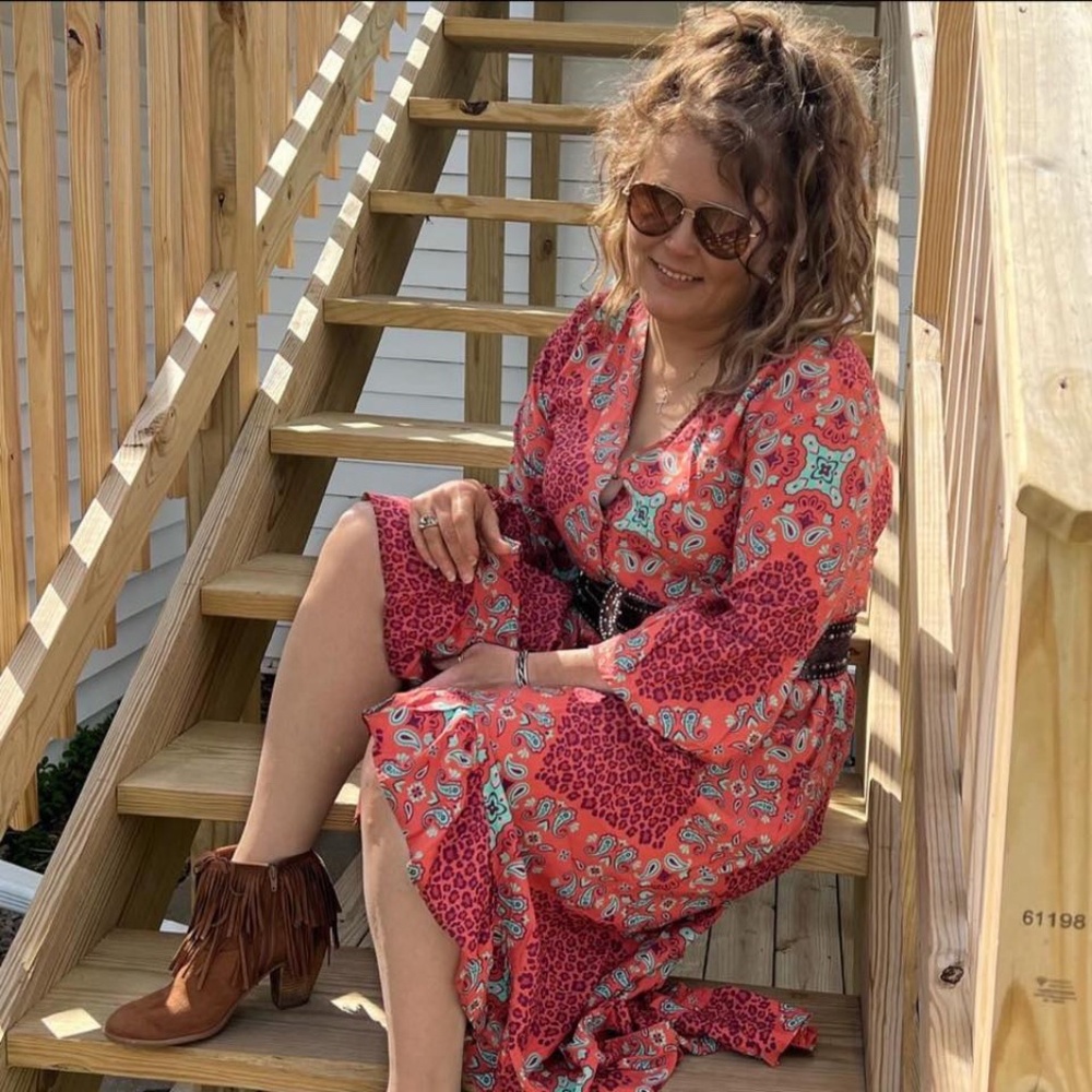 Wrangler Retro Women's Boho High-Low Midi Dress XL